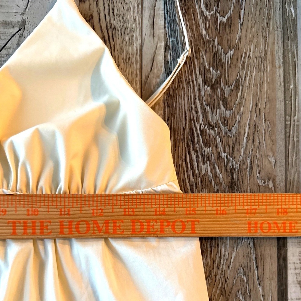 English Factory Womens Babydoll Tiered Maxi Dress Boho Cottage Sz S Cream V-Neck - Picture 11 of 11
